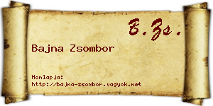 Bajna Zsombor névjegykártya